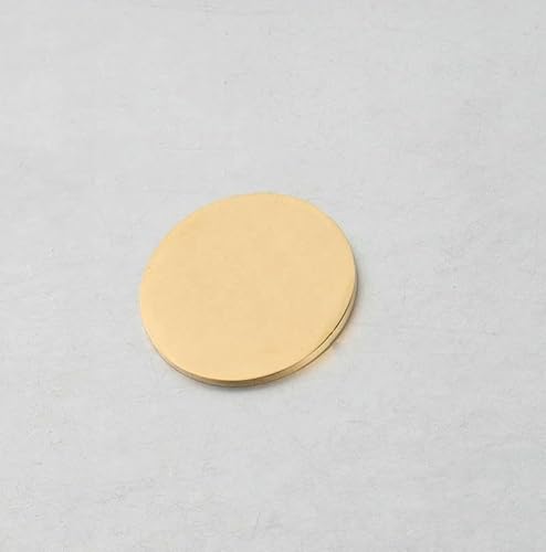 Neue 20 Stück 22/25 mm runde Scheiben-Charms, spiegelpolierter Edelstahl-Charms für die DIY-Herstellung von Schriftzügen, Halsketten, Schlüsselanhängern und Ohrringen, 25 mm Gold von VIEPGJ