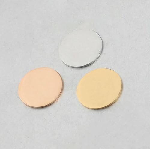 Neue 20 Stück 22/25 mm runde Scheiben-Charms, spiegelpolierter Edelstahl-Charms für die DIY-Herstellung von Schriftzügen, Halsketten, Schlüsselanhängern und Ohrringen – 25 mm gemischt Neue 20 Stück 22/25 mm runde Scheiben-Charms, spiegelpolierter Edelstahl-Charms für die DIY-Herstellung von Schriftzügen, Halsketten, Schlüsselanhängern und Ohrringen – 25 mm gemischt von VIEPGJ