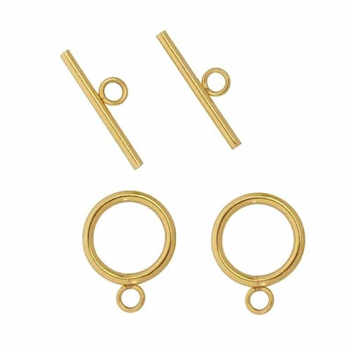 Neue unregelmäßig gebogene OT-Verschlüsse Knebelverschlüsse Verbinder für Armband Halskette Basteln Schmuckherstellung Zubehör Großhandel-Gold 18mm 4 Sets von VIEPGJ