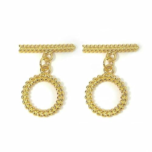 Neue unregelmäßig gebogene OT-Verschlüsse Knebelverschlüsse Verbinder für Armband-Halsketten Basteln Schmuckherstellung Zubehör Großhandel-Kupfer 4 Sets_g von VIEPGJ