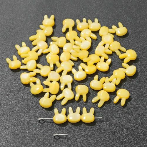 Niedliche Kaninchen-Muschelperlen, Katzen-Charms, bunte natürliche Perlmutt-Muschel, lose Perlen zur Schmuckherstellung, DIY-Halskette, Armband, 10 Kaninchen, 8 x 10, 3 Stück von VIEPGJ