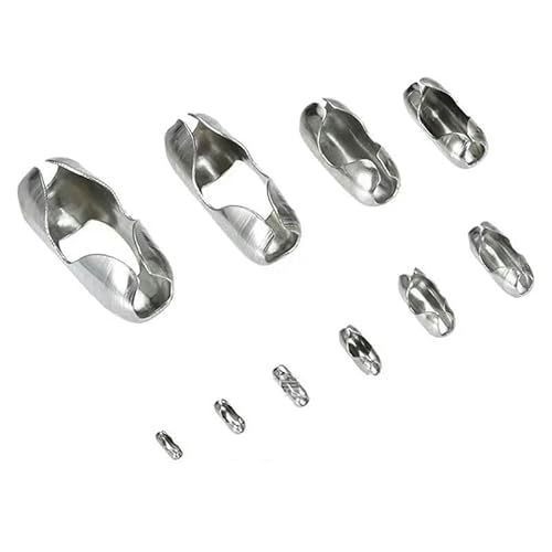 Packungen Kugelketten-Verschlüsse aus Edelstahl 1,5 2 2,4 3,2 4 5 6 8 10 12 mm für DIY-Halskettenperlenketten Schmuckherstellung-12 mm 20 Stück Packungen Kugelketten-Verschlüsse aus Edelstahl 1,5 2 2,4 3,2 4 5 6 8 10 12 mm für DIY-Halskettenperlenketten Schmuckherstellung-12 mm 20 Stück von VIEPGJ