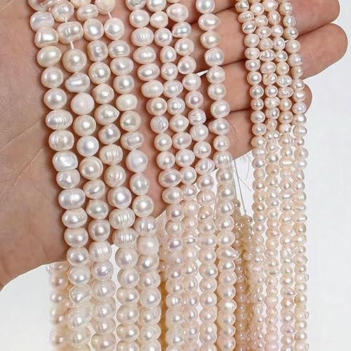 Reis-Süßwasserperle, lose, unregelmäßige, natürliche Perlmuttperlen zur Schmuckherstellung, Armband, Halskette, DIY-Zubehör, Kartoffel, 8–9 mm, 31–33 cm pro Strang Reis-Süßwasserperle, lose, unregelmäßige, natürliche Perlmuttperlen zur Schmuckherstellung, Armband, Halskette, DIY-Zubehör, Kartoffel, 8–9 mm, 31–33 cm pro Strang von VIEPGJ