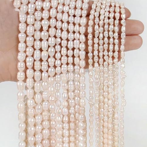Reis-Süßwasserperle, lose, unregelmäßige, natürliche Perlmuttperlen zur Schmuckherstellung, Armband, Halskette, DIY-Zubehör, Reis, 6–7 mm, 31–33 cm pro Strang Reis-Süßwasserperle, lose, unregelmäßige, natürliche Perlmuttperlen zur Schmuckherstellung, Armband, Halskette, DIY-Zubehör, Reis, 6–7 mm, 31–33 cm pro Strang von VIEPGJ