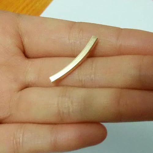 Rohr-Abstandshalter, Perlen, gebogene Kurve, Lederbänder, Schmuckherstellung, Halskettenanhänger, Bügel, Armband, Schmuckset, 3 x 25 mm, KC Gold_a von VIEPGJ