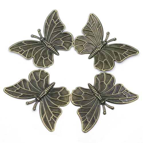 Schmetterling Tier Filigrane Anhänger Wraps Metall Handwerk Für Verzierungen Scrapbooking Schmuck DIY Zubehör 60mm-10Pcs von VIEPGJ