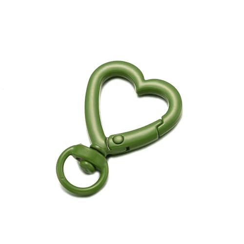 Stück Herzform Rotationslegierung Hummer Federverschlüsse zum Öffnen Schlüsselring Haken Karabiner Verbinder Hundekette Schnallen DIY Schmuck-138A1054 von VIEPGJ