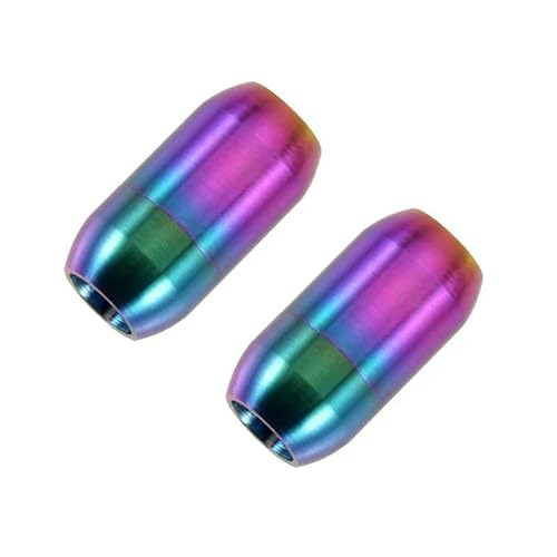 Stück bunte Magnetverschlüsse aus Edelstahl für Lederkordel-Armbänder, Endverschluss, Magnetschnalle, DIY-Schmuckherstellung, mattiert, bunt, Loch 3,0 mm, 2 Stück von VIEPGJ