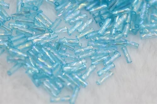 Twist Tube Beads AB Farbe Tschechische Glas gefüttert Bugle Bead Bulk Großhandel Big Bag für Schmuckherstellung Fransen 2x6mm 2x12mm-helles Aquamarin AB-2x12mm 5000 Stück Twist Tube Beads AB Farbe Tschechische Glas gefüttert Bugle Bead Bulk Großhandel Big Bag für Schmuckherstellung Fransen 2x6mm 2x12mm-helles Aquamarin AB-2x12mm 5000 Stück von VIEPGJ
