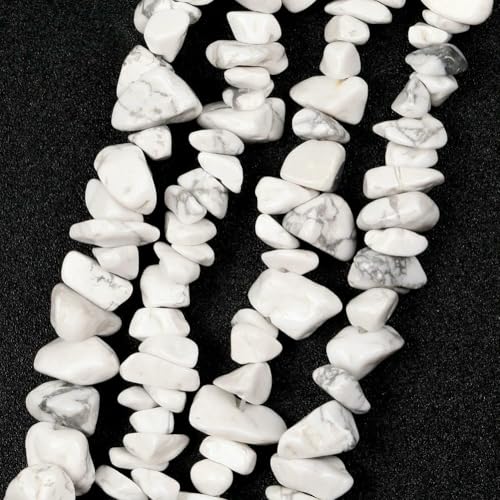 Unregelmäßige Freeform-Chip-Kiesperlen, Naturstein, Amethyste, Tigerauge-Perlen zur Schmuckherstellung, 3–5–8–12 mm, DIY-Halskette, 40,6 cm, Howlith, 5–8 mm, 40,6 cm Unregelmäßige Freeform-Chip-Kiesperlen, Naturstein, Amethyste, Tigerauge-Perlen zur Schmuckherstellung, 3–5–8–12 mm, DIY-Halskette, 40,6 cm, Howlith, 5–8 mm, 40,6 cm von VIEPGJ