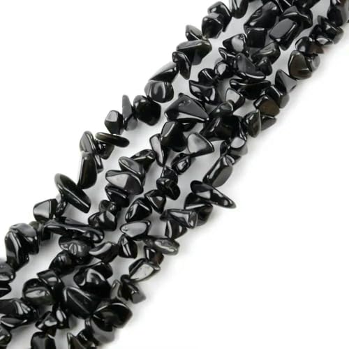 Unregelmäßige Freeform-Chip-Kiesperlen, Naturstein, Amethyste, Tigerauge-Perlen zur Schmuckherstellung, 3–5–8–12 mm, DIY-Halskette, 40,6 cm, Schwarzer Achat, 3–5 mm, 40,6 cm Unregelmäßige Freeform-Chip-Kiesperlen, Naturstein, Amethyste, Tigerauge-Perlen zur Schmuckherstellung, 3–5–8–12 mm, DIY-Halskette, 40,6 cm, Schwarzer Achat, 3–5 mm, 40,6 cm von VIEPGJ
