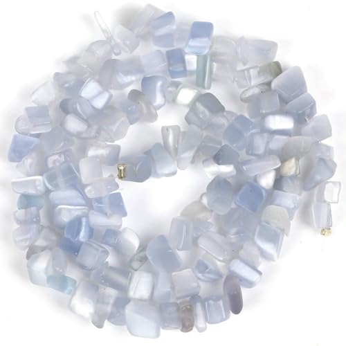 Unregelmäßige Freeform-Chip-Kiesperlen, Naturstein, Amethyste, Tigerauge-Perlen zur Schmuckherstellung, 3–5–8–12 mm, DIY-Halskette, 40,6 cm, Silber, Katzenauge, 5–8 mm, 40,6 cm Unregelmäßige Freeform-Chip-Kiesperlen, Naturstein, Amethyste, Tigerauge-Perlen zur Schmuckherstellung, 3–5–8–12 mm, DIY-Halskette, 40,6 cm, Silber, Katzenauge, 5–8 mm, 40,6 cm von VIEPGJ