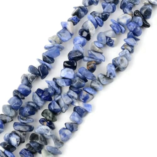 Unregelmäßige Freeform-Chip-Kiesperlen, Naturstein, Amethyste, Tigerauge-Perlen zur Schmuckherstellung, 3–5–8–12 mm, DIY-Halskette, 40,6 cm, Sodalith, 3–5 mm, 40,6 cm von VIEPGJ
