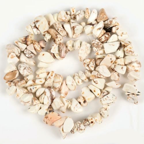 Unregelmäßige Freeform-Chip-Kiesperlen, Naturstein, Amethyste, Tigerauge-Perlen zur Schmuckherstellung, 3–5–8–12 mm, DIY-Halskette, 40,6 cm, Weiß/Türkis, 8–12 mm, 40,6 cm Unregelmäßige Freeform-Chip-Kiesperlen, Naturstein, Amethyste, Tigerauge-Perlen zur Schmuckherstellung, 3–5–8–12 mm, DIY-Halskette, 40,6 cm, Weiß/Türkis, 8–12 mm, 40,6 cm von VIEPGJ