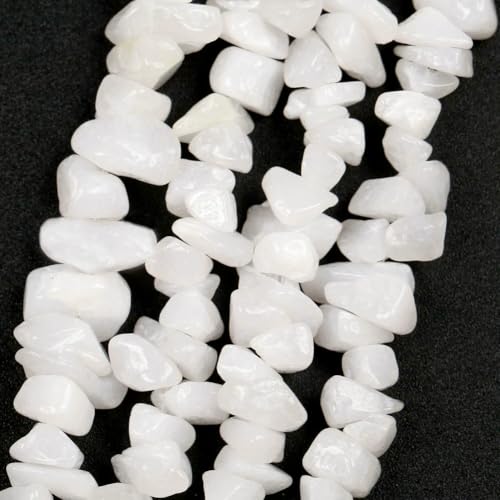 Unregelmäßige Freeform-Chip-Kiesperlen, Naturstein, Amethyste, Tigerauge-Perlen zur Schmuckherstellung, 3–5–8–12 mm, DIY-Halskette, 40,6 cm, Weißer Jade, 8–12 mm, 40,6 cm Unregelmäßige Freeform-Chip-Kiesperlen, Naturstein, Amethyste, Tigerauge-Perlen zur Schmuckherstellung, 3–5–8–12 mm, DIY-Halskette, 40,6 cm, Weißer Jade, 8–12 mm, 40,6 cm von VIEPGJ