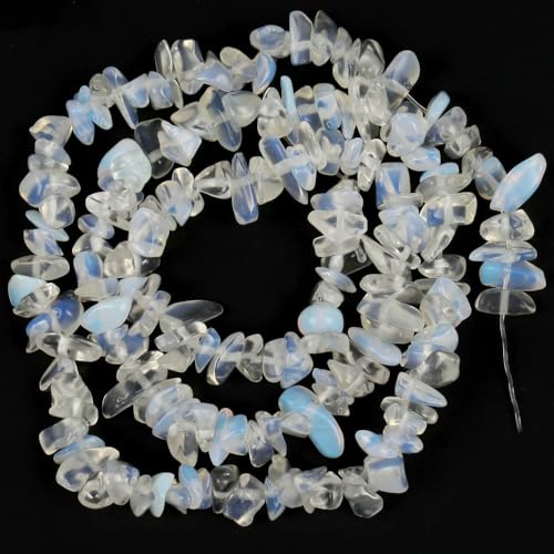 Unregelmäßige Freeform-Chip-Kiesperlen, Naturstein, Amethyste, Tigerauge-Perlen zur Schmuckherstellung, 3–5–8–12 mm, DIY-Halskette, 40,6 cm, Weißer Opal, 3–5 mm, 40,6 cm Unregelmäßige Freeform-Chip-Kiesperlen, Naturstein, Amethyste, Tigerauge-Perlen zur Schmuckherstellung, 3–5–8–12 mm, DIY-Halskette, 40,6 cm, Weißer Opal, 3–5 mm, 40,6 cm von VIEPGJ