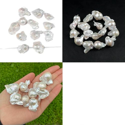 Unregelmäßiger natürlicher Süßwasserperlen-Anhänger, weiße Perlen, lose Perlen zur Schmuckherstellung, Halskette, Armband, Ohrringe, Nr. 18, eine Schnur Unregelmäßiger natürlicher Süßwasserperlen-Anhänger, weiße Perlen, lose Perlen zur Schmuckherstellung, Halskette, Armband, Ohrringe, Nr. 18, eine Schnur von VIEPGJ