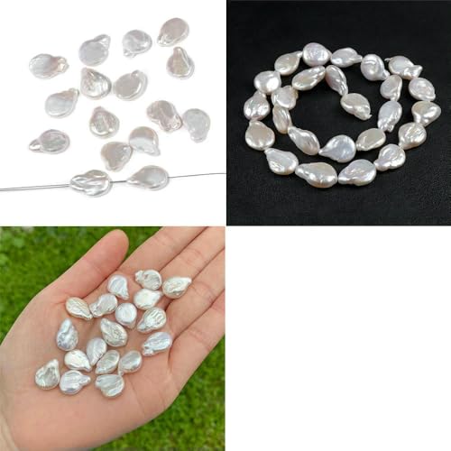 Unregelmäßiger natürlicher Süßwasserperlen-Anhänger, weiße Perlen, lose Perlen zur Schmuckherstellung, Halskette, Armband, Ohrringe, Nr. 22, eine Schnur Unregelmäßiger natürlicher Süßwasserperlen-Anhänger, weiße Perlen, lose Perlen zur Schmuckherstellung, Halskette, Armband, Ohrringe, Nr. 22, eine Schnur von VIEPGJ