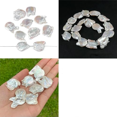 Unregelmäßiger natürlicher Süßwasserperlen-Anhänger, weiße Perlen, lose Perlen zur Schmuckherstellung, Halskette, Armband, Ohrringe, Nr. 25, 5 Stück Unregelmäßiger natürlicher Süßwasserperlen-Anhänger, weiße Perlen, lose Perlen zur Schmuckherstellung, Halskette, Armband, Ohrringe, Nr. 25, 5 Stück von VIEPGJ