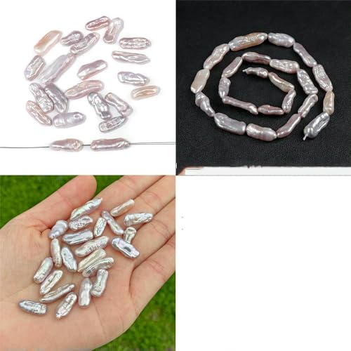 Unregelmäßiger natürlicher Süßwasserperlen-Anhänger, weiße Perlen, lose Perlen zur Schmuckherstellung, Halskette, Armband, Ohrringe, Nr. 32, eine Schnur Unregelmäßiger natürlicher Süßwasserperlen-Anhänger, weiße Perlen, lose Perlen zur Schmuckherstellung, Halskette, Armband, Ohrringe, Nr. 32, eine Schnur von VIEPGJ