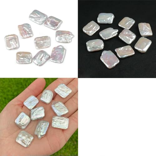 Unregelmäßiger natürlicher Süßwasserperlen-Anhänger, weiße Perlen, lose Perlen zur Schmuckherstellung, Halskette, Armband, Ohrringe, Nr. 34, 3 Stück Unregelmäßiger natürlicher Süßwasserperlen-Anhänger, weiße Perlen, lose Perlen zur Schmuckherstellung, Halskette, Armband, Ohrringe, Nr. 34, 3 Stück von VIEPGJ