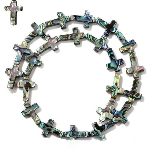 Unregelmäßiger natürlicher Süßwasserperlen-Anhänger, weiße Perlen, lose Perlen zur Schmuckherstellung, Halskette, Armband, Ohrringe, Nr. 38, Abalone, eine Schnur von VIEPGJ
