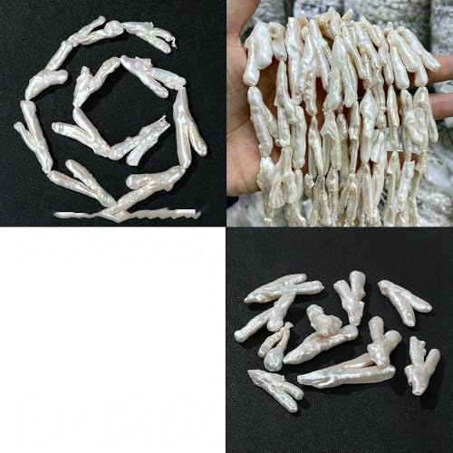 Unregelmäßiger natürlicher Süßwasserperlen-Anhänger, weiße Perlen, lose Perlen zur Schmuckherstellung, Halskette, Armband, Ohrringe, Nr. 9, 5 Stück Unregelmäßiger natürlicher Süßwasserperlen-Anhänger, weiße Perlen, lose Perlen zur Schmuckherstellung, Halskette, Armband, Ohrringe, Nr. 9, 5 Stück von VIEPGJ