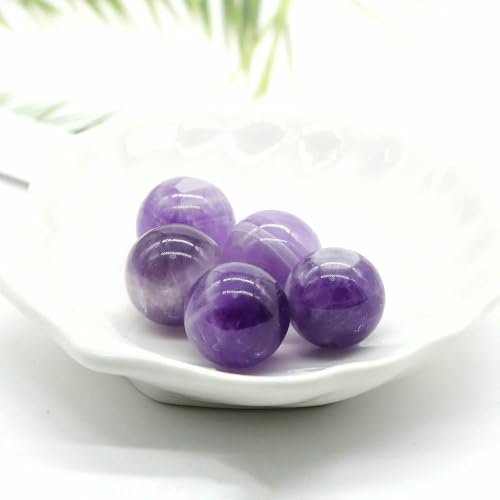 Viele Großhandels-Natursteinperlen, 18 mm, Kristall, Amethyst, Tigerauge, Quarz, Chakra, Yoga, runde Kugeln, Ornamente, Schmuckzubehör, Amethyst, 20 Stück von VIEPGJ