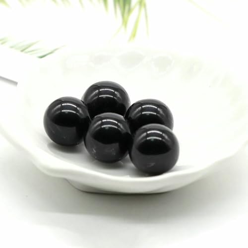 Viele Großhandels-Natursteinperlen, 18 mm, Kristall, Amethyst, Tigerauge, Quarz, Chakra, Yoga, runde Kugeln, Ornamente, Schmuckzubehör, Schwarzer Obsidian, 10 Stück von VIEPGJ