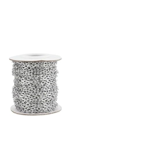 m schwarze Metallkettenrolle, Aluminium-Panzerketten, ungeschweißte, gedrehte Gliederkette für die Herstellung von Armbändern, Halsketten, Ketten und Schmuck mit Spule, 4,6 x 3,1 x 0,8 mm, 10 m m schwarze Metallkettenrolle, Aluminium-Panzerketten, ungeschweißte, gedrehte Gliederkette für die Herstellung von Armbändern, Halsketten, Ketten und Schmuck mit Spule, 4,6 x 3,1 x 0,8 mm, 10 m von VIEPGJ