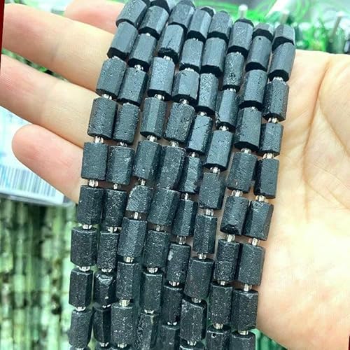 x 12 mm Naturstein, lila, lavendelfarbener Amethyst, unregelmäßige Zylinder-Abstandsperlen zur Schmuckherstellung, DIY-Armband-Charms-Zubehör – matter Turmalin – 18–19 cm, 13–15 Stück x 12 mm Naturstein, lila, lavendelfarbener Amethyst, unregelmäßige Zylinder-Abstandsperlen zur Schmuckherstellung, DIY-Armband-Charms-Zubehör – matter Turmalin – 18–19 cm, 13–15 Stück von VIEPGJ