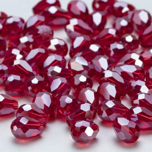x 8 mm, facettierte Glasperlen in Tropfenform, AB-Farbe, Wassertropfen-Kristallperlen, lose Abstandsperlen zur Schmuckherstellung, DIY-Armband-ZKSD001-002-6 x 8 mm, 65–70 Stück x 8 mm, facettierte Glasperlen in Tropfenform, AB-Farbe, Wassertropfen-Kristallperlen, lose Abstandsperlen zur Schmuckherstellung, DIY-Armband-ZKSD001-002-6 x 8 mm, 65–70 Stück von VIEPGJ
