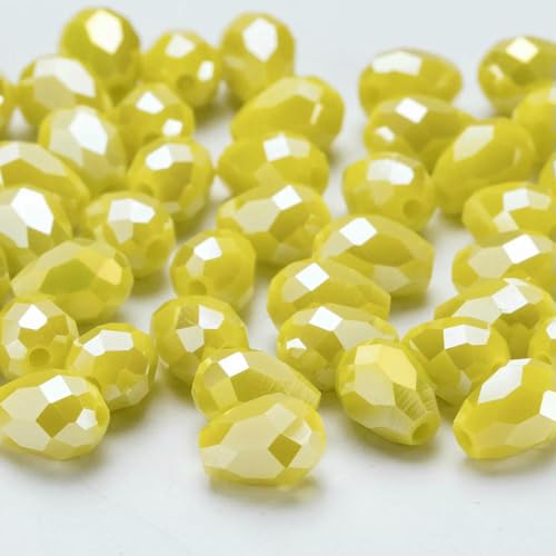 x 8 mm, facettierte Glasperlen in Tropfenform, AB-Farbe, Wassertropfen-Kristallperlen, lose Abstandsperlen zur Schmuckherstellung, DIY-Armband-ZKSD001-010-6 x 8 mm, 65–70 Stück x 8 mm, facettierte Glasperlen in Tropfenform, AB-Farbe, Wassertropfen-Kristallperlen, lose Abstandsperlen zur Schmuckherstellung, DIY-Armband-ZKSD001-010-6 x 8 mm, 65–70 Stück von VIEPGJ