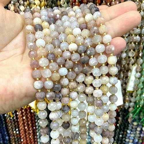 x 8 mm facettierter Abakus-Naturstein, roter Rhodochrosit, lose Abstandsperlen zur Schmuckherstellung, DIY-Armbänder, Charms, Zubehör – violetter Quarz – 6 x 8 mm, 1 Packung, 20–22 Stück x 8 mm facettierter Abakus-Naturstein, roter Rhodochrosit, lose Abstandsperlen zur Schmuckherstellung, DIY-Armbänder, Charms, Zubehör – violetter Quarz – 6 x 8 mm, 1 Packung, 20–22 Stück von VIEPGJ
