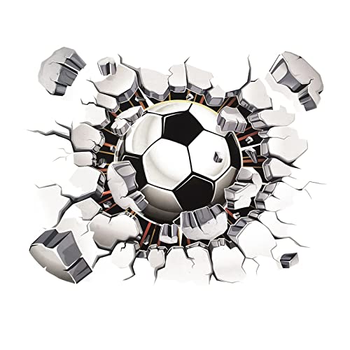 Wandtattoo Fussball Kinderzimmer Junge 3D Fußball Poster Wandsticker Jugendzimmer Jungen Schlafzimmer Deko Wandtattoo Fussball Kinderzimmer Junge 3D Fußball Poster Wandsticker Jugendzimmer Jungen Schlafzimmer Deko von VIERSHU