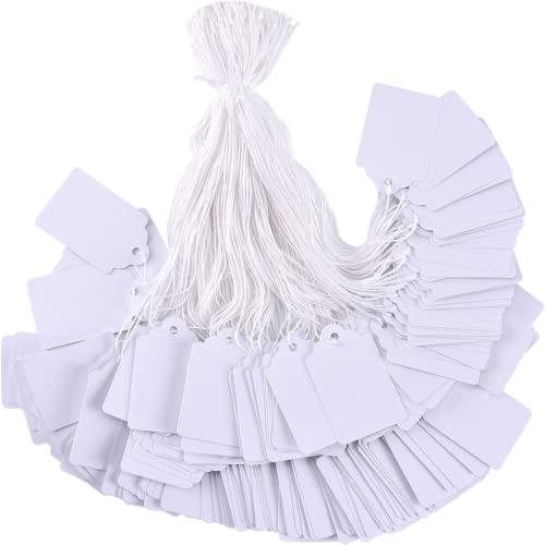 VIEVRE Preisschilder, 100 Stück Preisschilder Etiketten, Preisetiketten, Weiße Anhänger Etiketten, Flohmarkt Preisschilder, mit Elastischer Aufhänge Schnur für Flohmarkt Schmuck Geschenk Hang Tags VIEVRE Preisschilder, 100 Stück Preisschilder Etiketten, Preisetiketten, Weiße Anhänger Etiketten, Flohmarkt Preisschilder, mit Elastischer Aufhänge Schnur für Flohmarkt Schmuck Geschenk Hang Tags von VIEVRE