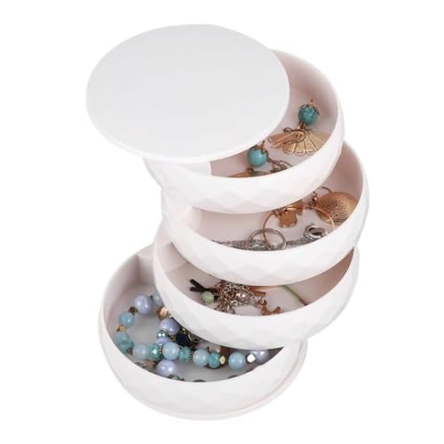 VIFER Schmuckkästchen Schmuckaufbewahrung Organizer 4 Ebenen Drehbar Schmuckdose Damen Schmuckschatulle für Ohrringe Halskette, Mädchen Frauen Geschenk VIFER Schmuckkästchen Schmuckaufbewahrung Organizer 4 Ebenen Drehbar Schmuckdose Damen Schmuckschatulle für Ohrringe Halskette, Mädchen Frauen Geschenk von VIFER