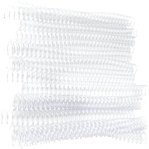 VIFERR Bindering, 20 Stück 30 Loch Lose Blatt Ordner Bindering Kamm Binderücken Spiralbinderücken für Loseblatt A4 Papier Notizbuch Album Büro Schule (19mm - Transparent) von VIFERR