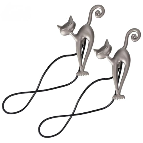 VIFERR Magnetische Vorhanghalter, 2 Stück Metall Katzenform Clip Vorhanghalter Zubehör Holdback Halter für Fenstervorhänge VIFERR Magnetische Vorhanghalter, 2 Stück Metall Katzenform Clip Vorhanghalter Zubehör Holdback Halter für Fenstervorhänge von VIFERR