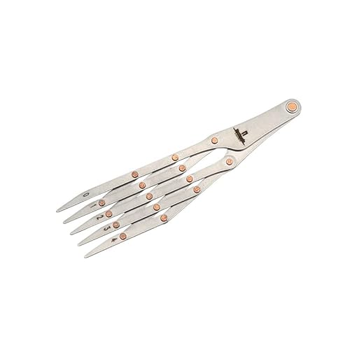 1 x Ledergürtel, Schnellmarkierung, gleichmäßiger Abstand, isometrische Trennwand, Lineal, Werkzeug, Messer, Schneider, Lederwaren, DIY-Hilfswerkzeug (S/5 Zähne) von VIGAN