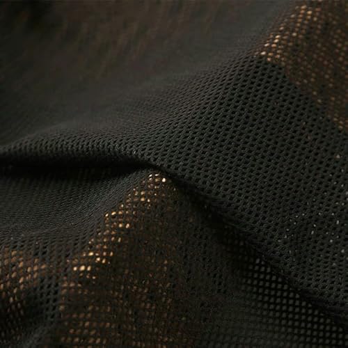 1MX1.5M Atmungsaktive Mesh Stoffe für Sofa Gaze Vorhang T-Shirts Sportbekleidung Mesh Tuch Material DIY Sitzbezug Sport Schuhe Taschen (Schwarz) von VIGAN