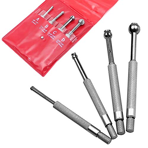 4pcs Teleskop-Bohrungsmessgerät Set, 3-13mm einstellbar Kleines Loch Vollkugel-Bohrungsmessgerät Kit von VIGAN