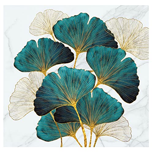 Stickerei-Set mit Stickerei-Set für Kreuzstich Nähen, Motiv Ginkgo Biloba, aus Baumwolle, 60 x 60 cm von VIGAN