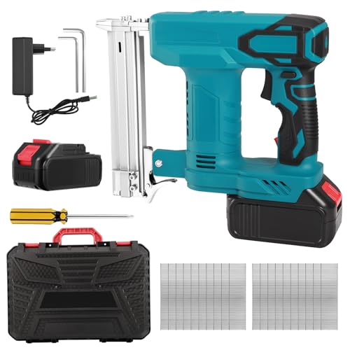 Akku Tacker Nagelpistole Kompatibel mit Makita 18V,2-in-1 Elektrotacker Nagler,120 Nägel/Min, 550W Tackerpistole mit 2000 Gerade Nägel,Tacker Elektrisch für Holz/Stoff/Teppich Akku Tacker Nagelpistole Kompatibel mit Makita 18V,2-in-1 Elektrotacker Nagler,120 Nägel/Min, 550W Tackerpistole mit 2000 Gerade Nägel,Tacker Elektrisch für Holz/Stoff/Teppich von VIHBRAI
