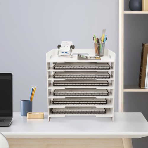 Briefablage – Schreibtisch-Organizer – Dokumentenhalter A4 – für Zuhause, Büro, Schule, Büro, Aufbewahrungsbox, Büro, für Haus, Schule, 33,5 x 25,5 x 40 cm (2 Stück) von VIIROUD