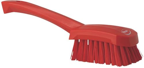 Vikan 41924 Stiff Washing / Scrubbing Hand Brush, Short Handle, 270mm (Red) von Vikan