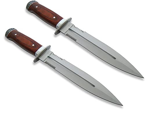 VIKING GEAR 2x USA Saber - 33cm großes - Jagd - Dolch - Hirschfänger - Saufänger - Saufeder - Abfangmesser - Survival - Outdoor - Messer - Hunting - Knife - extrem Hunter Dagger, silber braun VIKING GEAR 2x USA Saber - 33cm großes - Jagd - Dolch - Hirschfänger - Saufänger - Saufeder - Abfangmesser - Survival - Outdoor - Messer - Hunting - Knife - extrem Hunter Dagger, silber braun von VIKING GEAR