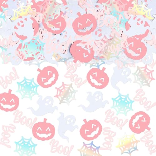Halloween Deko Konfetti, 100 Stück Halloween Dekoration Confetti, Geister Tischdeko Halloween Party Konfetti, Gespenst Streudeko Tisch Deko, BOO, Gespenster, Spinnweben, Kürbiss, Halloween Horror Deko Halloween Deko Konfetti, 100 Stück Halloween Dekoration Confetti, Geister Tischdeko Halloween Party Konfetti, Gespenst Streudeko Tisch Deko, BOO, Gespenster, Spinnweben, Kürbiss, Halloween Horror Deko von VIKY