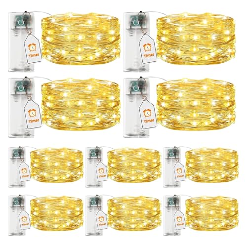 VIKY 10 Stk LED Lichterkette Batterie mit Timer, 3M 30 LED Micro Kupferdraht Lichterkette Innen Batteriebetrieben, Warmweiß lichterkette mit Timer für Hochzeit, Silvester, Weihnachten Innen Dekoration VIKY 10 Stk LED Lichterkette Batterie mit Timer, 3M 30 LED Micro Kupferdraht Lichterkette Innen Batteriebetrieben, Warmweiß lichterkette mit Timer für Hochzeit, Silvester, Weihnachten Innen Dekoration von VIKY