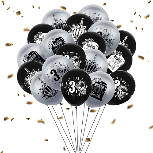 VIKY® Luftballons 30. Geburtstag,18 Stück Luftballon 30 Geburtstag Deko Set,Happy Birthday Ballon 30. Geburtstag Deko Schwarz,Deko 30 Geburtstag Mann Frau,30 Luftballon Geburtstag für Party Dekoration von VIKY